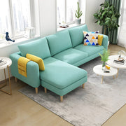 Sienna Velvet Premium L-Shape Sofa – Dune & Pine, UAE